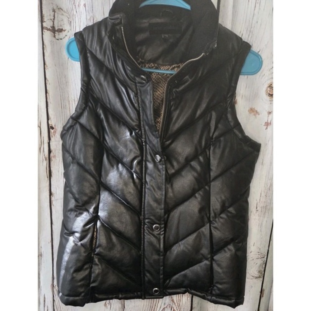 Steve Madden Women's Puffer Vest, Black Size Medium 74299 Winter‎ Wear